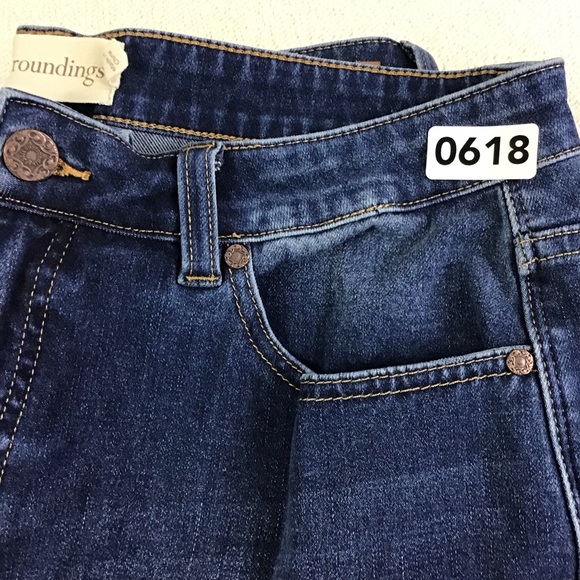 Soft Surroundings Ultimate Denim Straight Leg Jeans blue with fading Size 12 - Picture 13 of 13